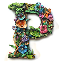 Emblem of a letter with golden floral style, Pimm Monogram Photos
generate ai