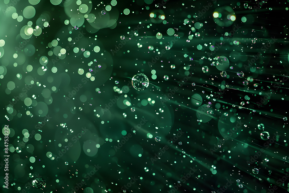 Poster dark green programming screen with bubbles