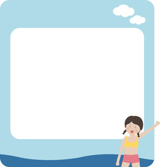 여름배경 프레임 테두리