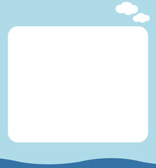 여름배경 프레임 테두리