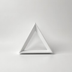 Minimalist White Triangle Shelf.