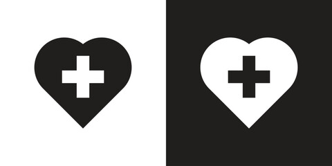 Medical health cross vector icon isolated.