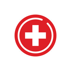 Cross medical symbol icon sign vector