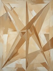 Abstract Beige Geometric Pattern.