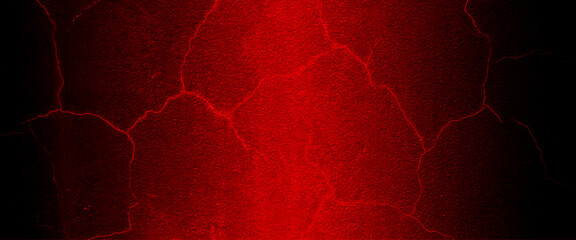 Vector red scary wall crack for texture or background.