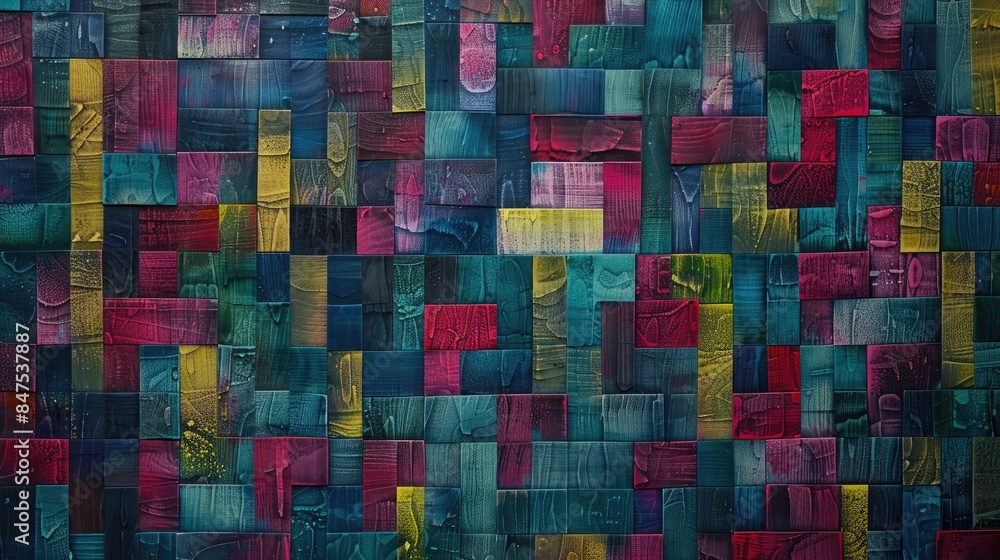 Poster repetitive rectangular texture an abstract continuation
