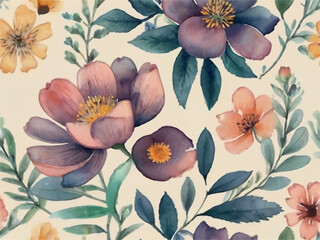 seamless pattern with flowers