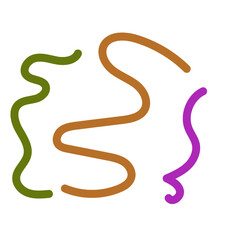 Fototapeta premium Abstract squiggly lines vectors