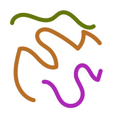 Abstract squiggly lines vectors