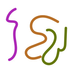 Abstract squiggly lines vectors