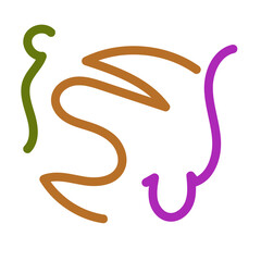 Abstract squiggly lines vectors