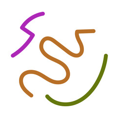 Abstract squiggly lines vectors