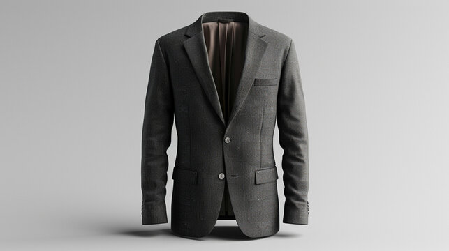 Mockup suit jacket on white background