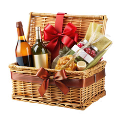 birthday and anniversary gift hamper isolated on transparent background