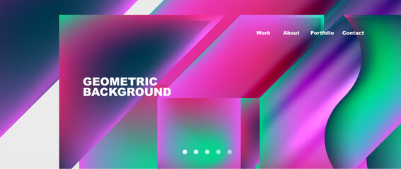 Minimal geometric web site page template design. Vector Illustration For Wallpaper, Banner, Background, Card, Book Illustration, landing page