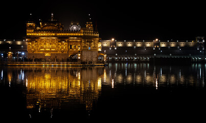 Beautiful Golden Temple at night