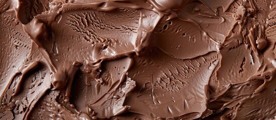 Close-up Photo Capturing the Delectable Texture of Chocolate Ice Cream