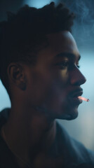 男, 男性, タバコ, 煙, タバコを吸う男性, 横顔, 不健康, 癌, リラックス, 休憩, Man, male, cigarette, smoke, smoking man, profile, unhealthy, cancer, relax, rest