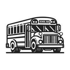 School bus vector icon. School bus illustration on white background.