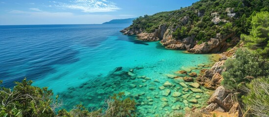 Fototapeta premium Captivating coastline and exotic turquoise waters