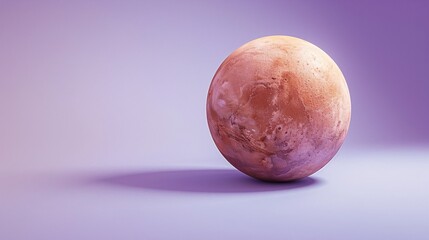 Fototapeta premium 3D Realistic Mars Sphere with Soft Lighting