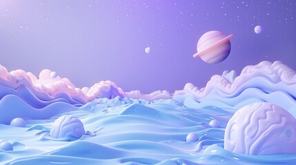 3D Neptune in Abstract Cosmic Landscape