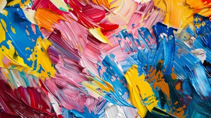 Bold impasto brushwork explosive abstract background