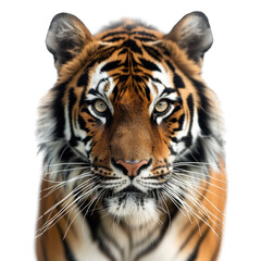 Fototapeta premium A tiger is staring at the camera with its mouth open