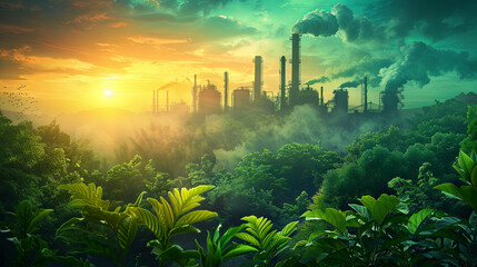 green factory designed to minimize environmental impact