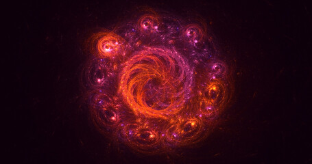 3D manual rendering abstract round light background. Its not AI Generatd illustration.