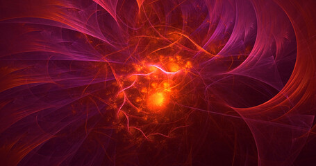 3D manual rendering abstract colorful fractal light background. Its not AI Generatd illustration.