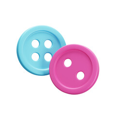 cloth button 3D illustration
