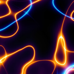 Bright glowing multidimensional plasma force field. Abstract glowing background