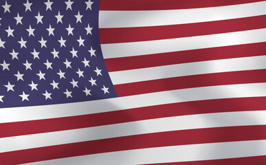 Fototapeta premium アメリカの独立記念日4th of julyを祝う星条旗とフレーム背景_アメリカ合衆国USAの国旗のコピースペース素材