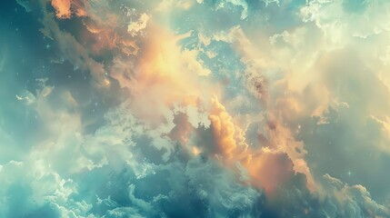 Fototapeta premium Ethereal cosmic clouds dreamscapes abstract background