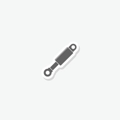 Hydraulic icon sticker isolated on gray background