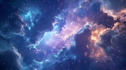 Obraz premium Ethereal cosmic clouds dreamscapes abstract background