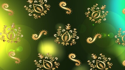 background with colorful elements. Flowers. Vintage. Flag style.