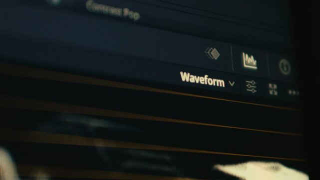 color correction editor working on waveform and vectorscope 