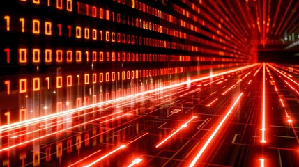 Cybersecurity breach  system hacking alert and virus warning in dark code background