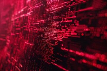 Cybersecurity breach  system hacking alert with virus warning message in dark code background