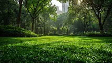 Obraz premium Fresh Air in a Spacious City Park 