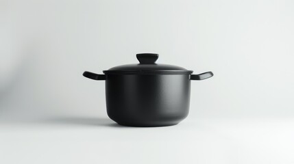Photo of a black pot on a white background