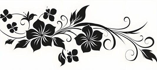 black and white flower
