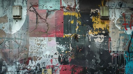 Gritty urban textures grungy graffiti art abstract background