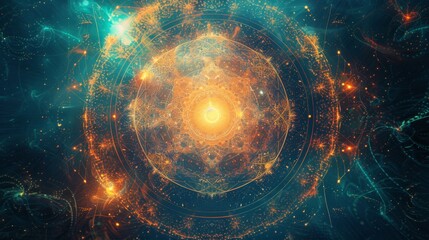 sacred geometries mystical dimensions abstract background