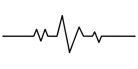 vector illustration of the heartbeat line. Electrocardiogram. Heart pulse. Emergency EKG monitoring illustration 