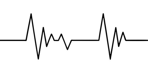 vector illustration of the heartbeat line. Electrocardiogram. Heart pulse. Emergency EKG monitoring illustration 