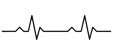 vector illustration of the heartbeat line. Electrocardiogram. Heart pulse. Emergency EKG monitoring illustration 