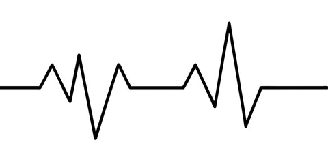 vector illustration of the heartbeat line. Electrocardiogram. Heart pulse. Emergency EKG monitoring illustration 